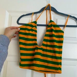 Terry cloth Zara halter top